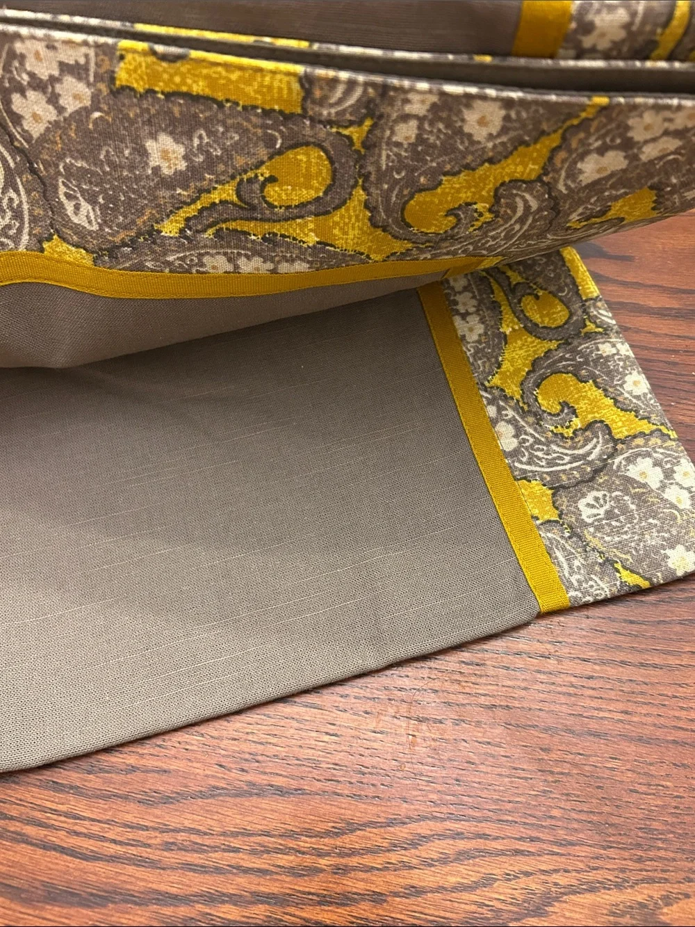 Threshold Brown and Yellow Paisley Table Runner